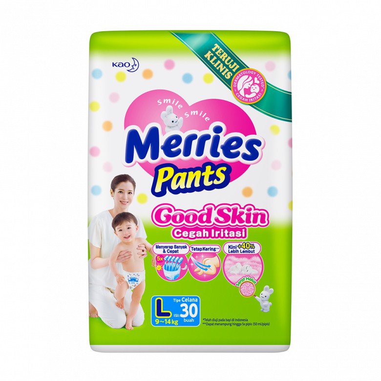 Merries Pants Good Skin L30 Diapers