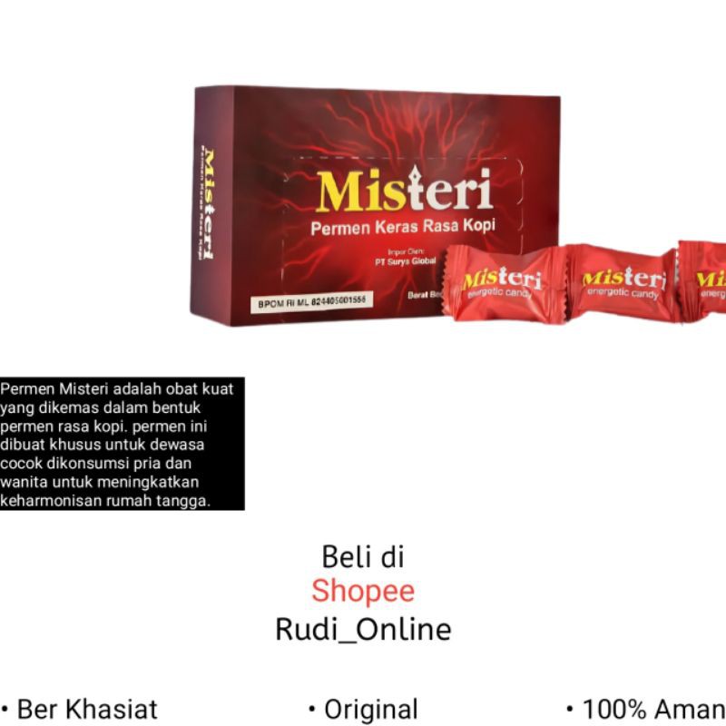 

Misteri permen keras rasa kopi 30 pcs asli original