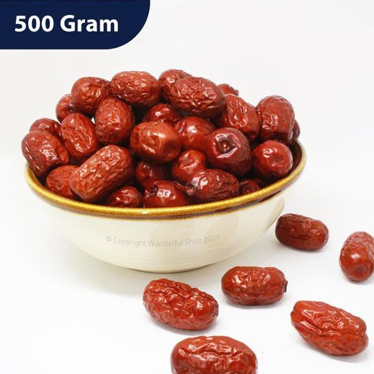 

Angco / Hong Zao / Kurma Merah / Red Dates / Jujube @500gr (Sedang)