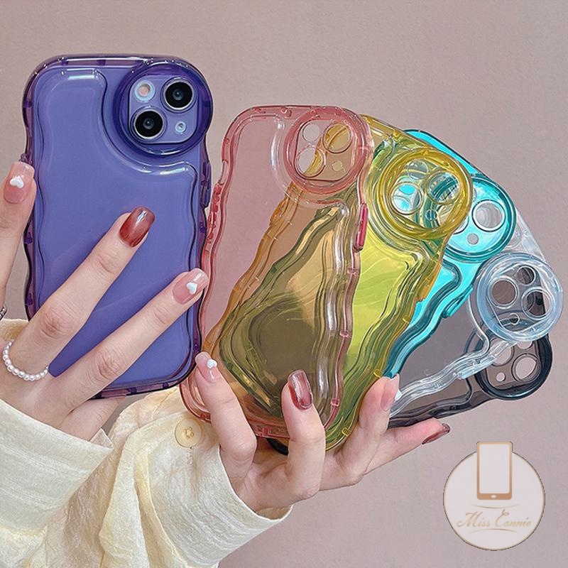 Soft Case TPU Transparan Warna Permen Polos Untuk IPhone 11 12 13 Pro Max XR X XS Max 7 8 Plus