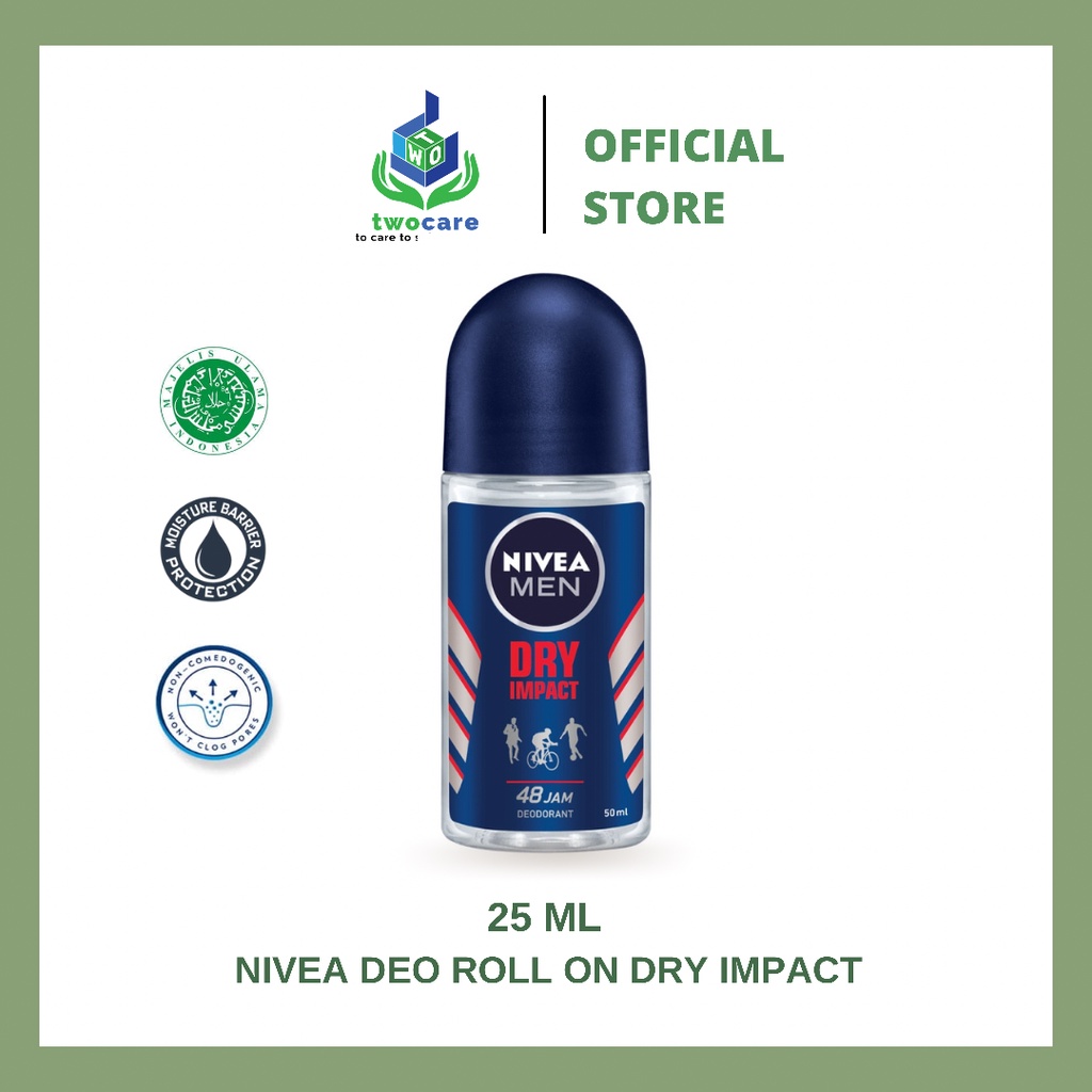 NIVEA MEN Personal Care Deodorant Dry Impact Roll On 25 ml / 50 ml