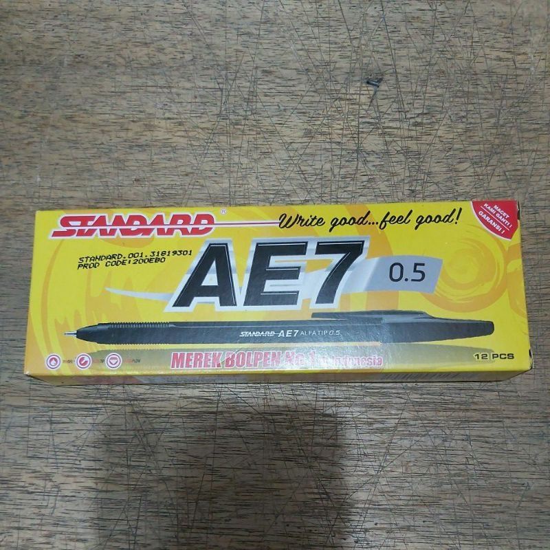 Pulpen Standard AE7 05 Hitam (1pak =12pc)