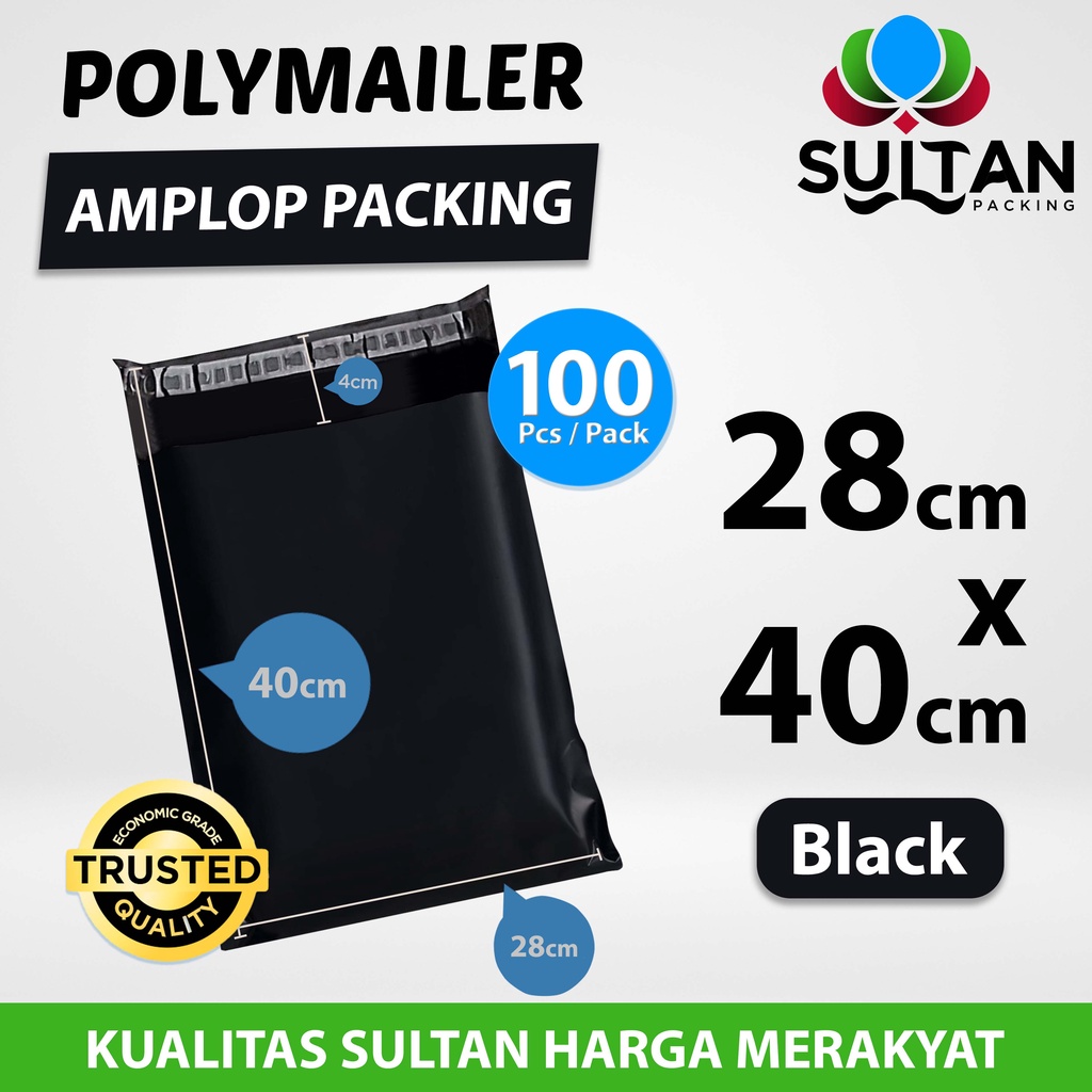 

Polymailer Pack Black 28cm x 40cm Termurah Amplop Plastik Packing Olshop Ekonomis