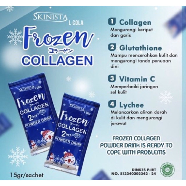 [Sachet]Frozen Collagen Bpom / Frozen Collagen 2In1 Skinista Bpom