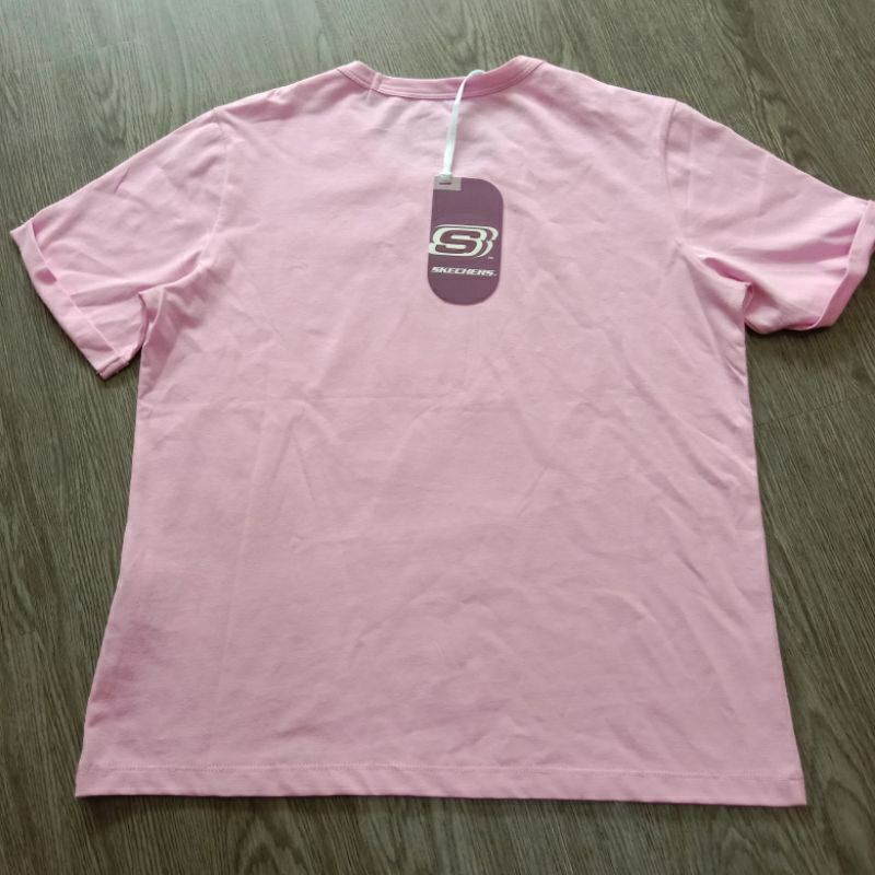 kaos skechers diamond logo tee pinks