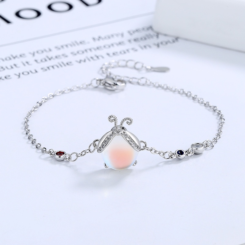 Gelang Moonstone Bahan S925 Silver Untuk Pasangan