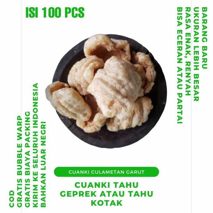 

Cuanki tahu geprek kering isi 100 toping seblak baso aci - BARU