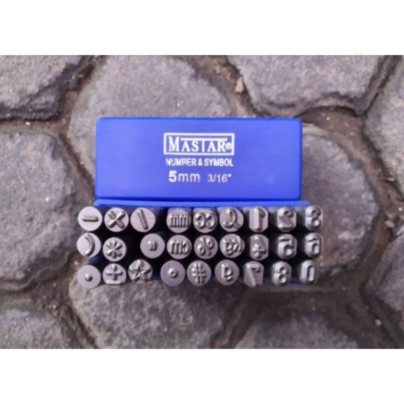 

ketok angka dan simbol 4 mm set 27 pcs / namber and pattern stamp punch 27pcs 4 mm