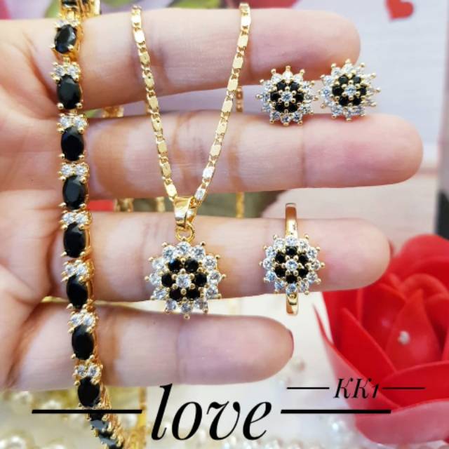 Xuping set perhiasan lapis emas 24k 1646j