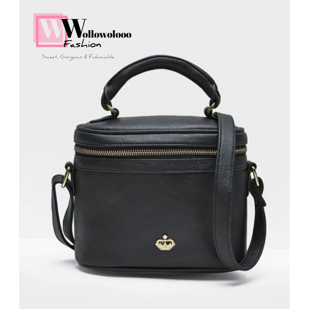 TAS SELEMPANG WANITA KULIT WARNA HITAM MURAH SOPHIE PARIS NAVIME BAG T6517B5