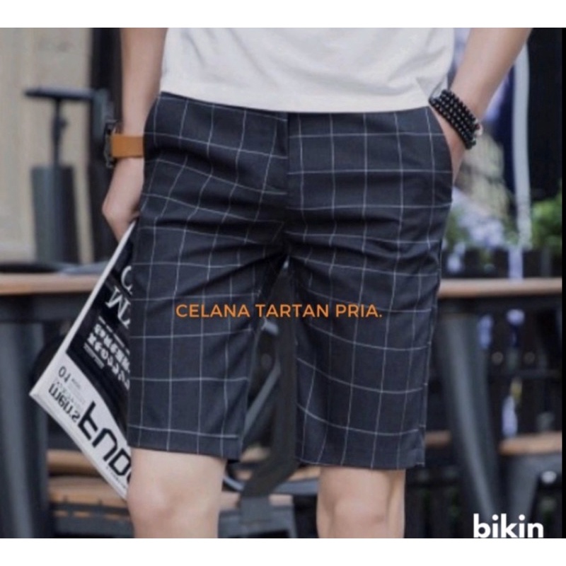 Celana Pendek Tartan Pria Kotak kotak terbaru premium Good Quality