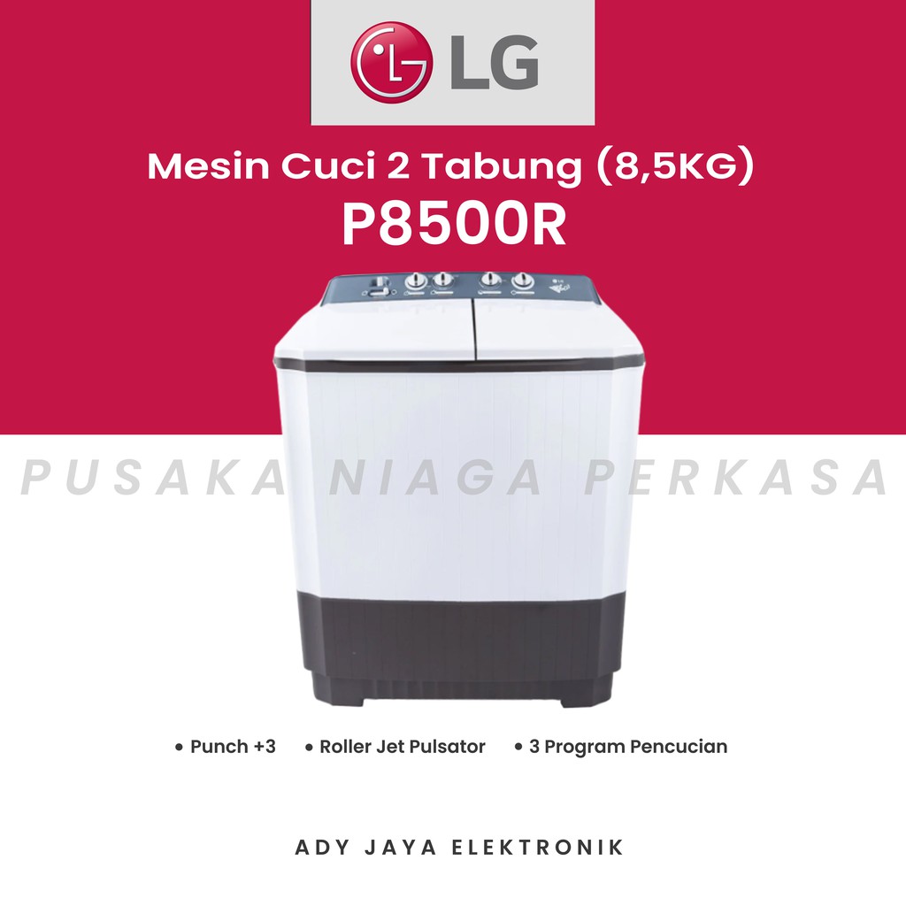 MESIN CUCI 2 TABUNG LG P8500R (8,5KG)