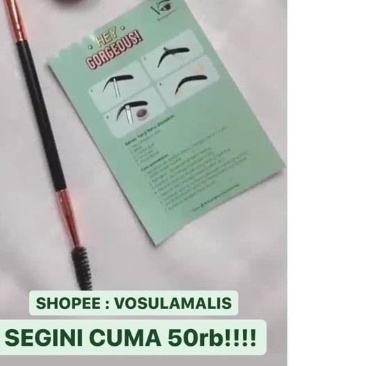 ➸ Set Brow henna / Henna Alis Hey Gorgeous- halal, tahan 3-5 hari FREE PENSIL ALIS (WATERPROOF) ✤