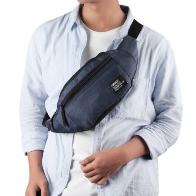 Tas Pinggang Pria Pushop Model Oval Distro