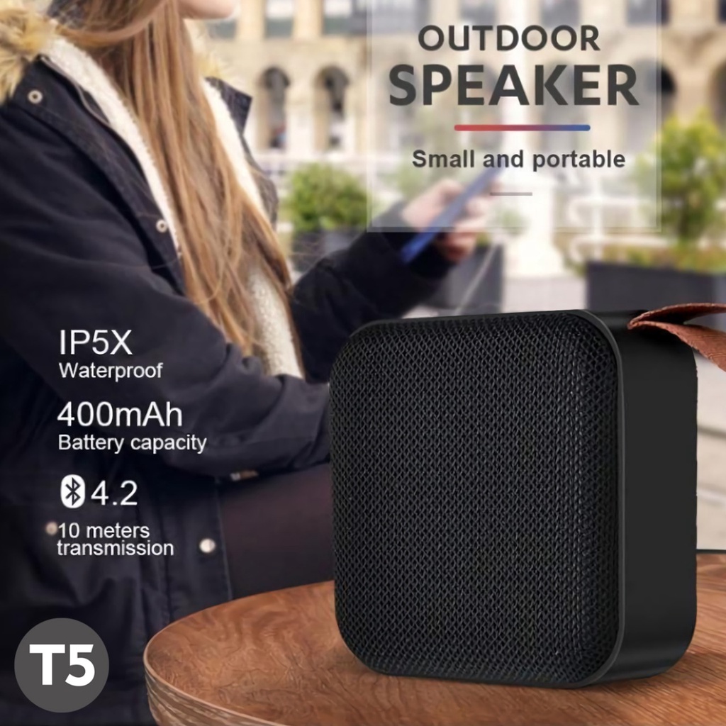 Speaker T5 Bluetooth Wireless Speaker T5 Mini Portable Speaker Mini t5 Speker Murah bisa USB dan Micro SD