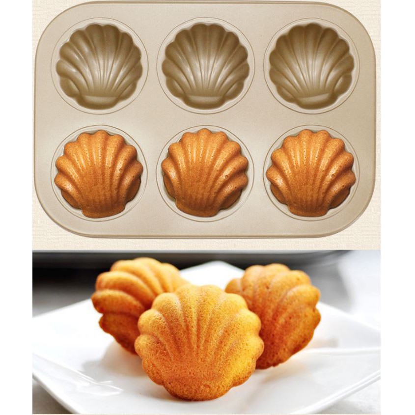 Cetakan Kue Teflon Loyang Oven Baking Tray Model Kerang Donat madeleine shells