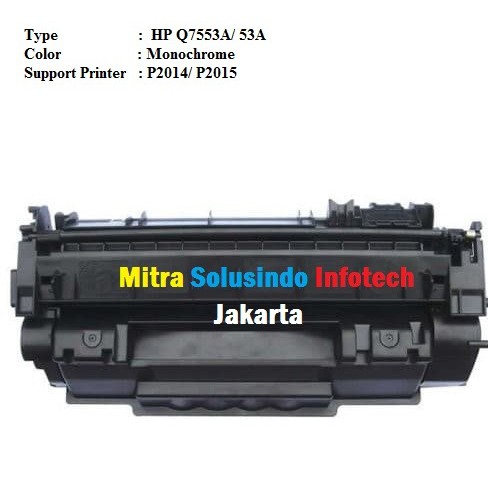 TONER CARTRIDGE COMPATIBLE Q7553A 53A LASERJET PRINTER P2015 P2014