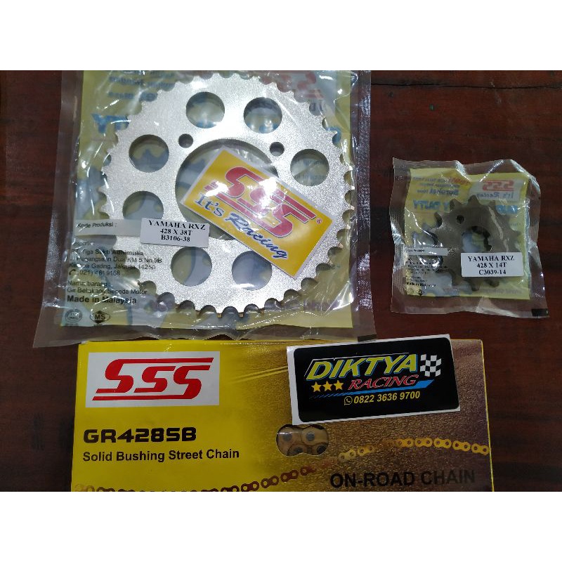 Gear Set SSS Buat Jupiter MX New,Lama,Jupiter Z,Fiz R Uk 38,39,40 -14,428