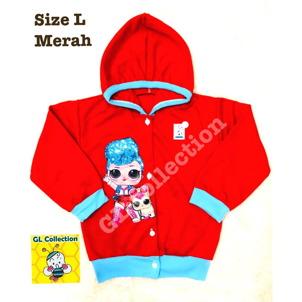 OBRAL! JAKET ANAK SIZE S M L 6BULAN-3TAHUN LAMPU LED LOL