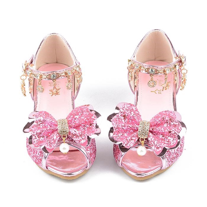  Anak anak  tinggi  heels putri perempuan kristal Ye Luoli 