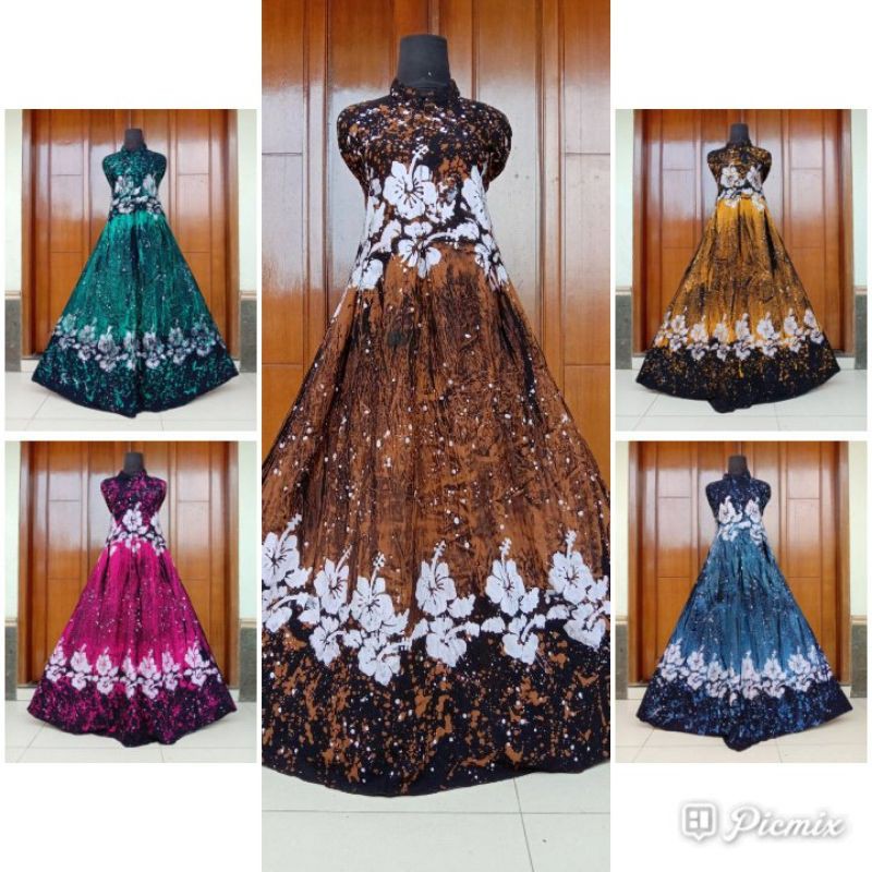 Gamis twill bunga sepatu