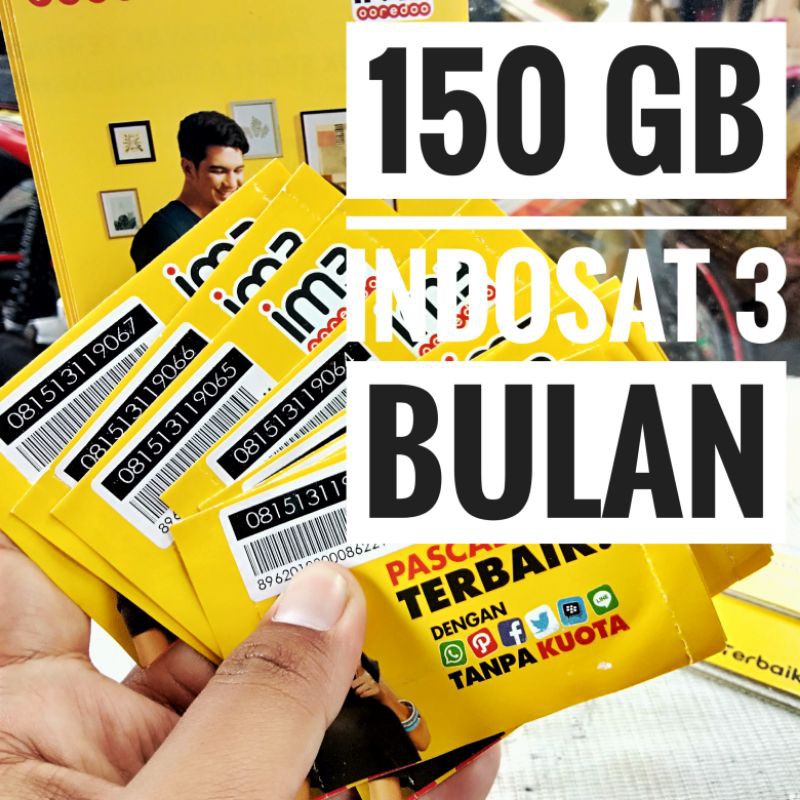 INDOSAT 150GB 3 BULAN GARANSI 90 HARI