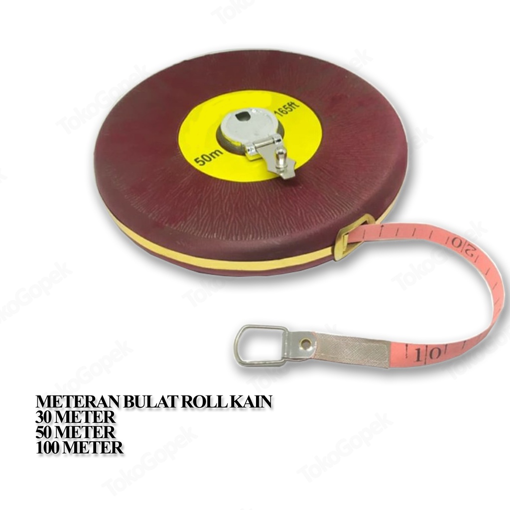 METERAN BULAT KULIT 30 50 100 METER / METERAN ROLL KAIN
