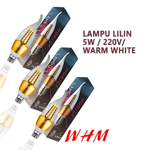 LAMPU LILIN 5W HIAS VARIASI LED CANDLE  600 LUMEN FITTING E27