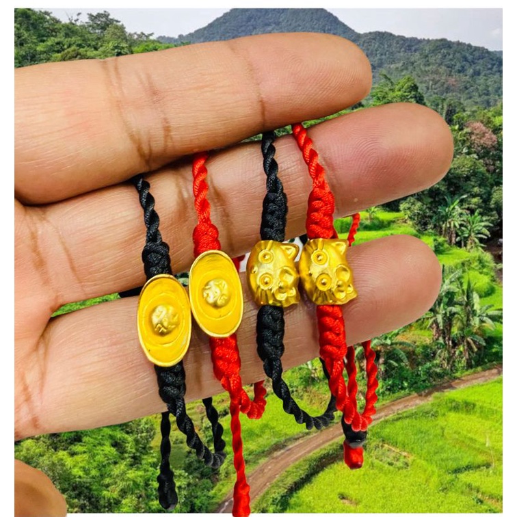 gelang serut tali//gelang wanita//gelang lapis emas