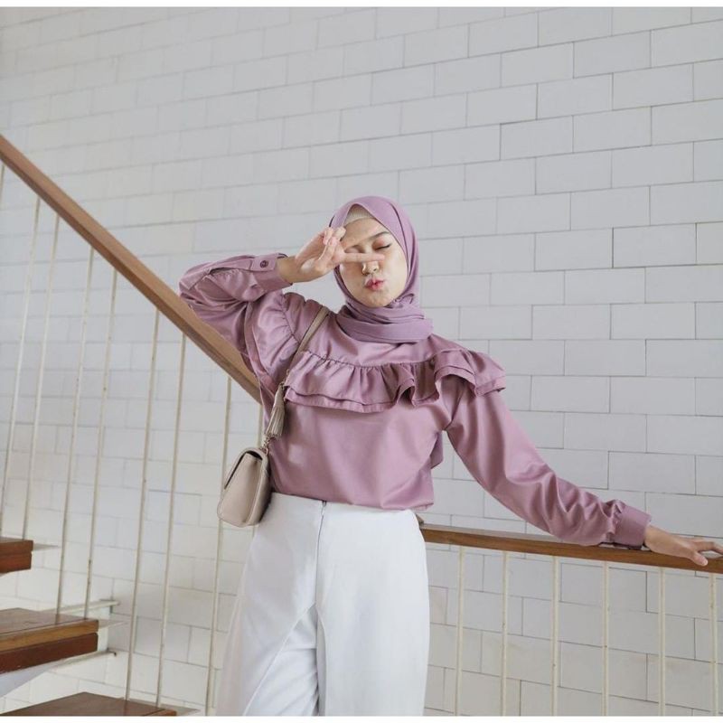 BAJU ATASAN BLOUSE WANITA MUSLIM NARINA