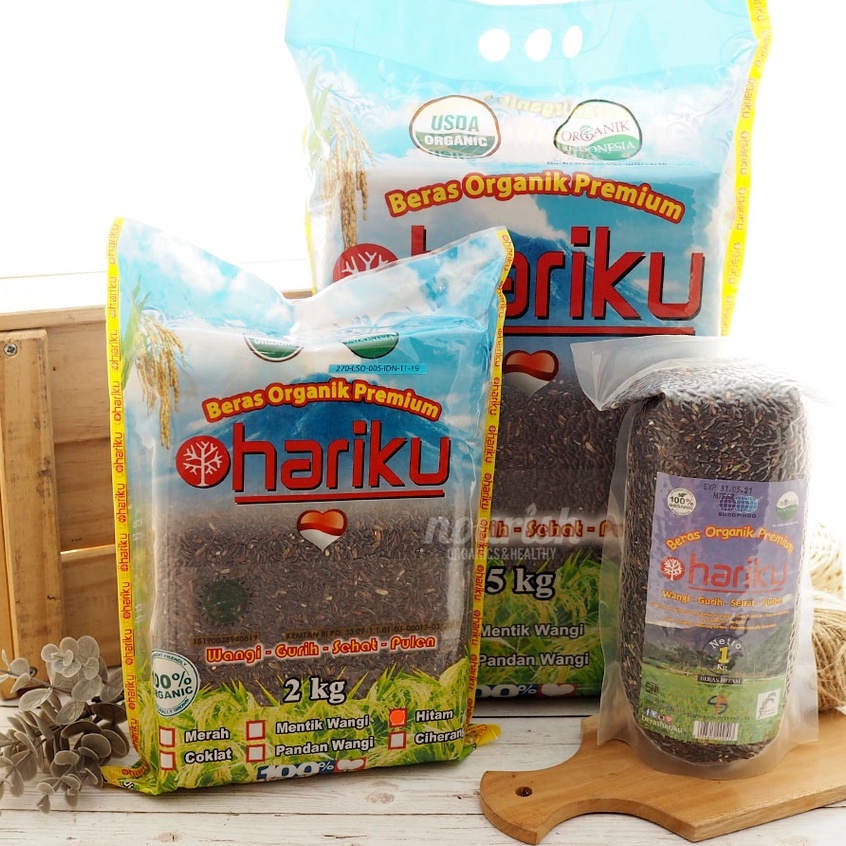 Hariku, Organic Black Rice 5kg (Beras Hitam Organik)