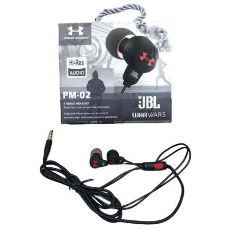 HEADSET HANDSFREE JBL PM-02 PM02 STEREO HEADSET JBL GRADE 01