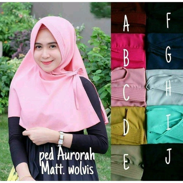 ✅ Jilbab Instan Aurora Non Pet Wolis Grade A Instant Non Pad