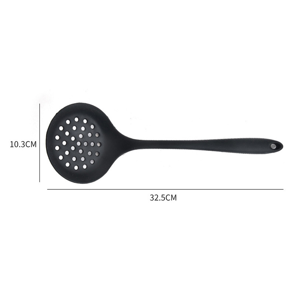 REBUY Multifunction Strainer Heat Resistant Oil Skimmer Filter Spoon Long Handle Kitchen Silicone Non-Stick Home Cooking Tool Colander/Multicolor