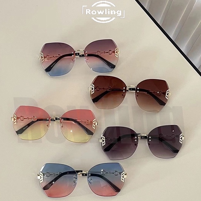 Rowling(ka-191)Kacamata  Hitam Terbaru Wanita No Frame Titanium  Style Kacamata Fashion Murah/Kacamata Sunglasses Import Wanita Kacamata Fashion