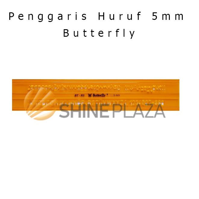

(PROMO WMP68) Mal Huruf 5mm - Penggaris Sablon - Penggaris Huruf Butterfly BT-R5 ✳