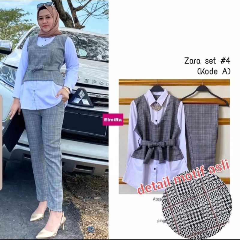 ZR- Zara set / Set Wanita Hijab Terbaru / Set Wanita Murah