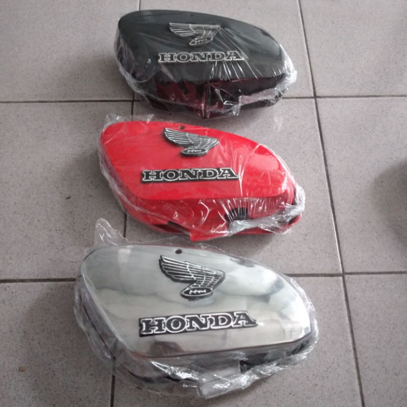 Tutup aki c70 box aki c70 tempong c70 cover accu honda c70 almunium 1 set sepasang kanan kiri warna lengkap