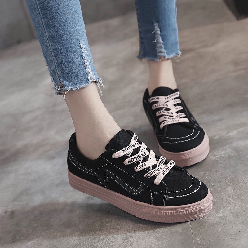 COD Sepatu Wanita Import Sepatu Fashion Sepatu Sneakers Tali