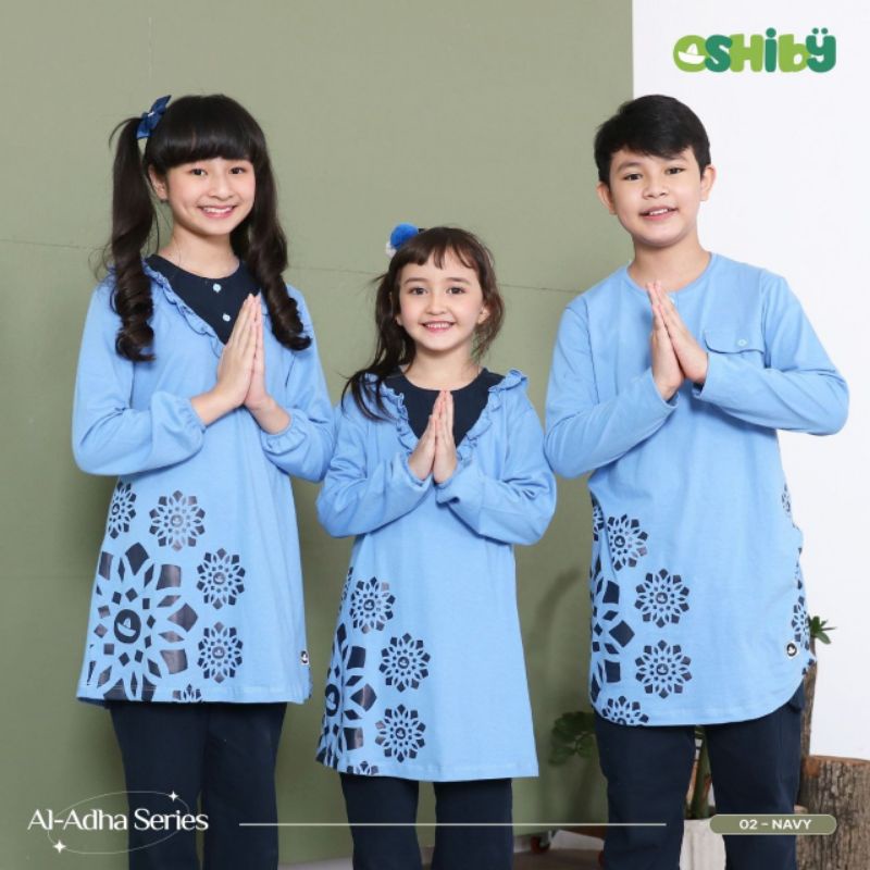 OSHIBY ADHA SERIES Setelan Couple Sarimbit Kurta Tunik Set CelaNa Anak Dan Remaja 2 - 12 tahun READY
