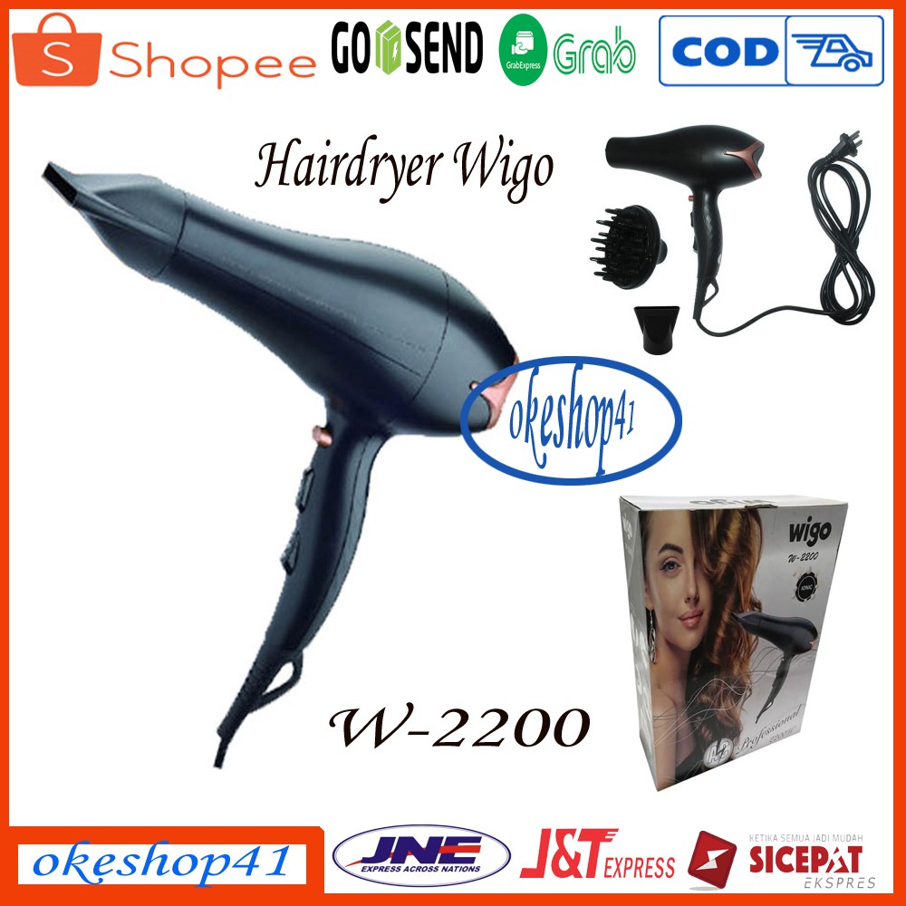HAIR DRYER WIGO 2200 HAIRDRYER PREMIUM PENGERING RAMBUT
