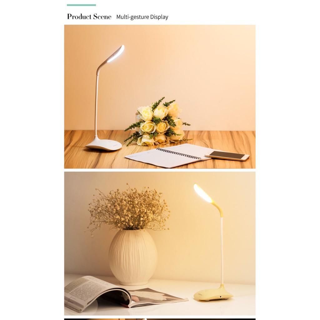 High Quality Fashion Desk lamp LED Touch Eye-Protection 3 Level Dimmable lampu meja belajar rumah