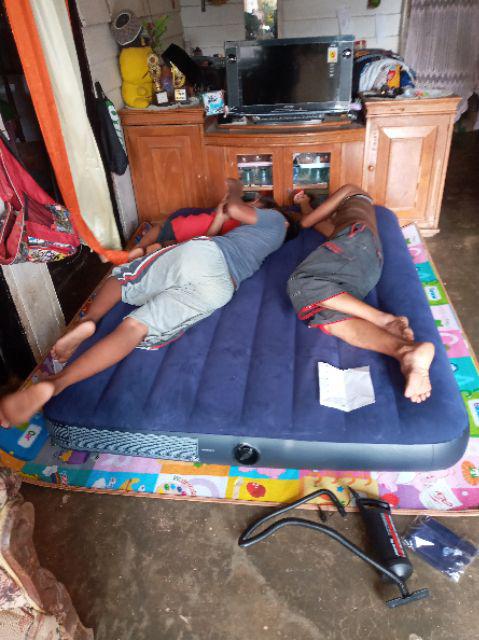 Intex Kasur Angin Double Dura Beam High Quality 64758 + Pompa + Bantal