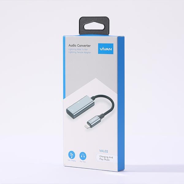 Vivan VAL02 Lightning to Lightning Audio Headphone Adapter