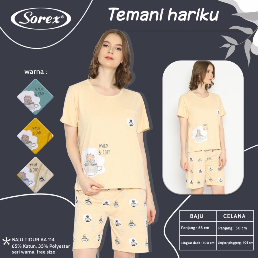 stelan set baju tidur sorex AA 120 126 118piyama baju santai harian