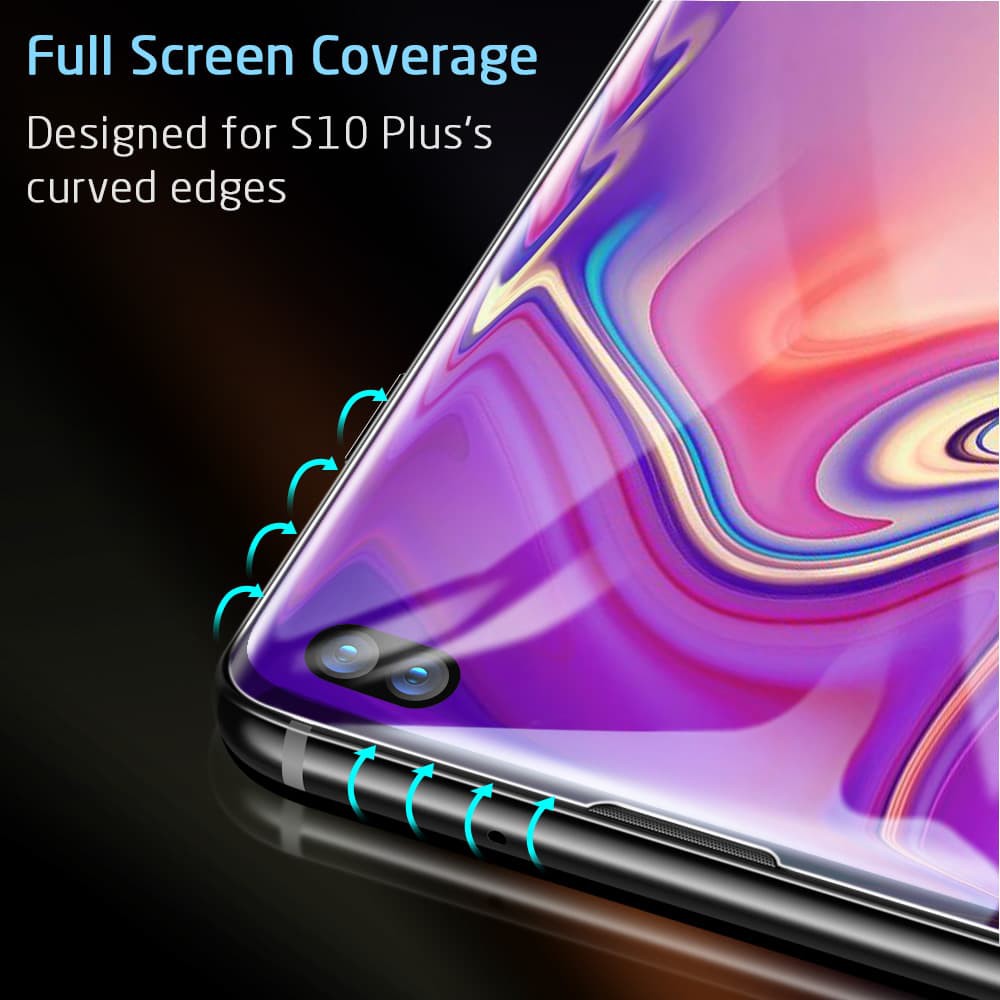 Tempered Glass WIN HD Samsung S10 PLUS Full Glue Full Cover Curve Best