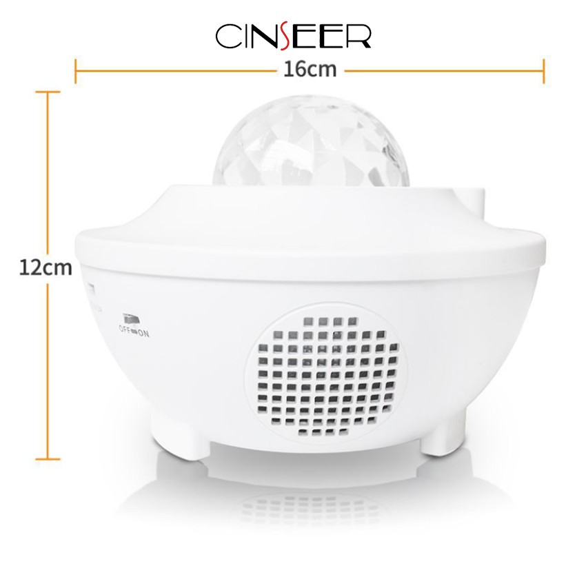 CINSEER lampu proyektor dengan speaker langit tidur malam berbintang 2in1-4