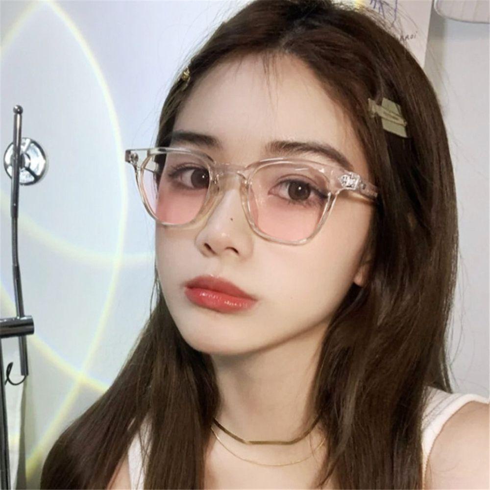 Lily Myopia Glasses Stylish Korean Style Eyewear Kacamata Blush