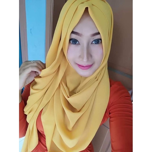 Jilbab Instan // PHRP // tiara Hijabers-YELLOW
