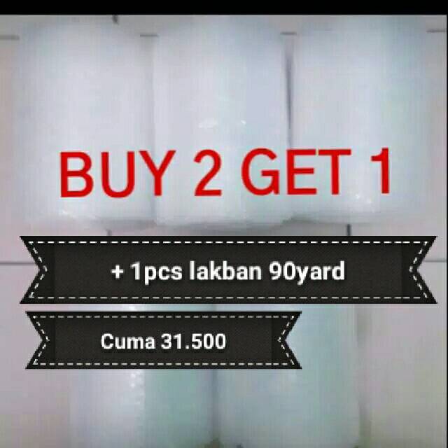 

Paket 1 : bubble wrap 25cm x 10m (3 roll) + lakban bening 80yard